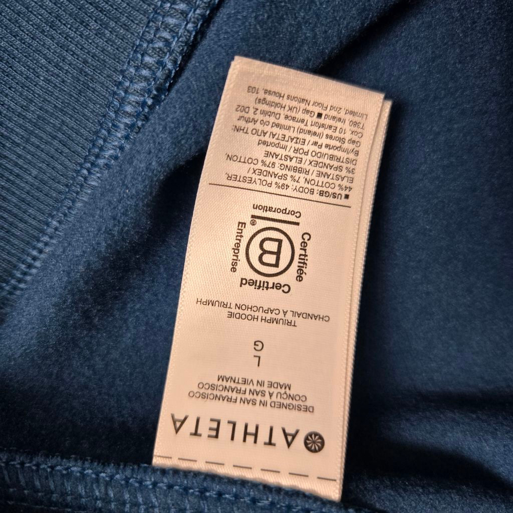 Women's Athleta Blue Triumph Hoodie L - Picture 3 of 15